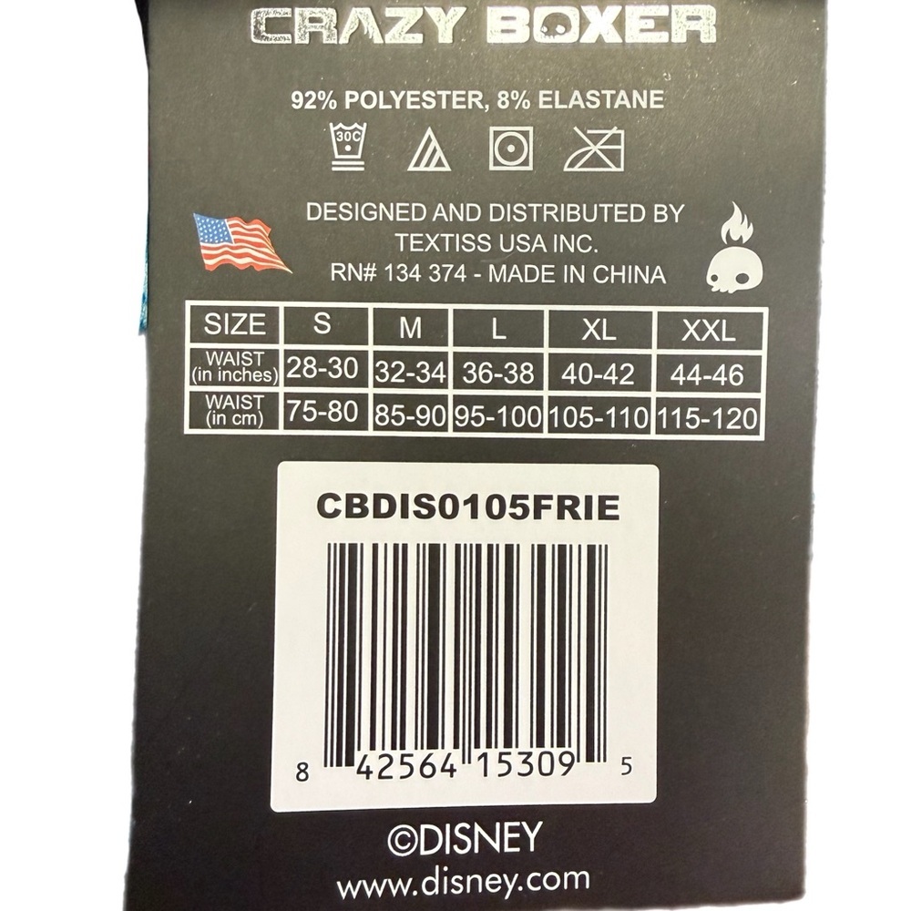 Crazy Boxer Disney Mickey & Friends Boxer Briefs Black Size - Picture 3 of 4